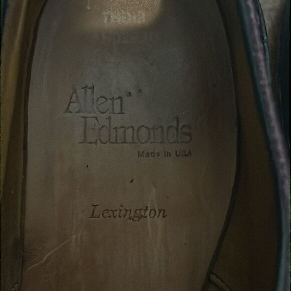 🔥🔥 ALLEN EDMONDS Lexington Burgundy Ox Blood Cap-Toe Oxford Shoes Sz 9.5C -EUC - Picture 8 of 12